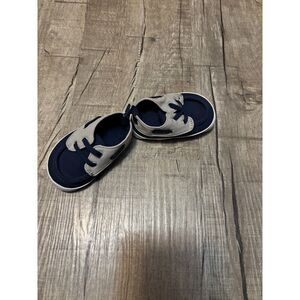 Carter's Baby Boat Shoes 3-6 Months Navy Gray NWOT Toddler